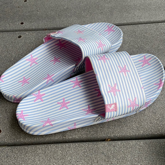 Joules Shoes - Joules Striped Starfish Slides